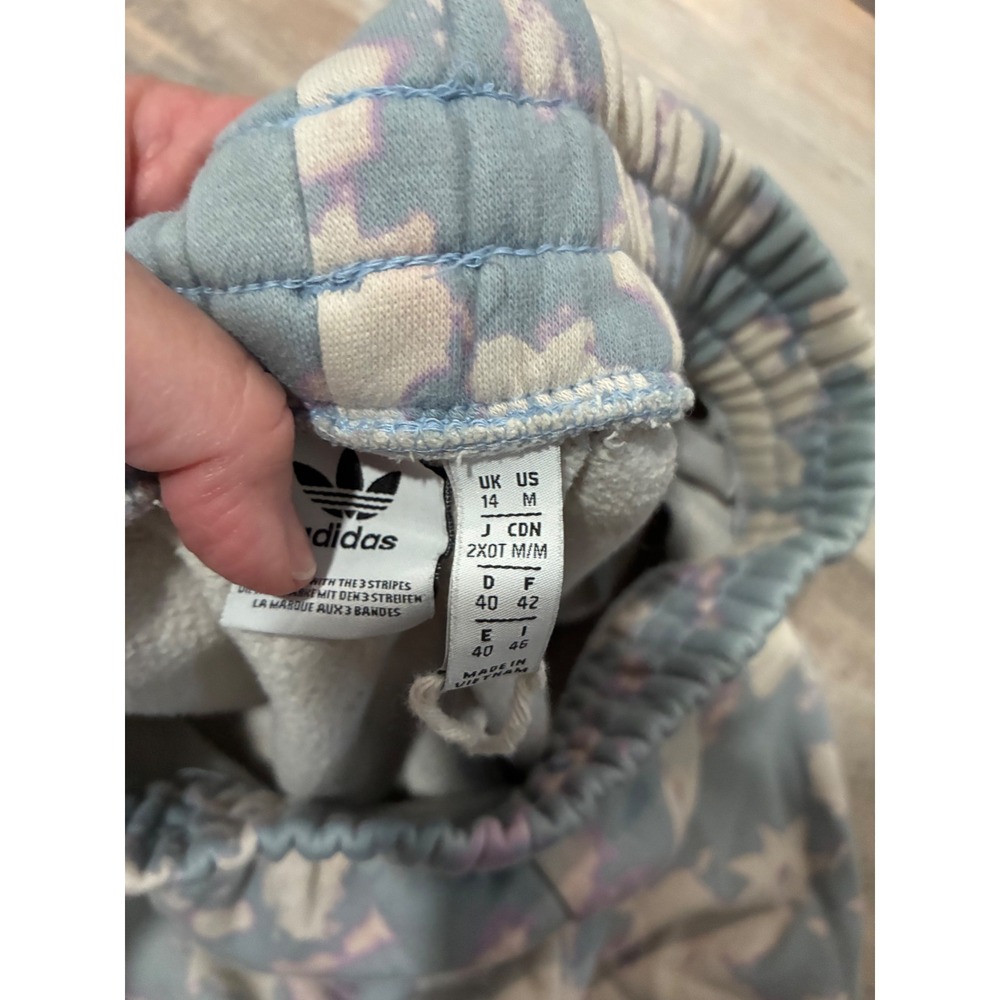 Adidas Originals Floral Print Sweatpants Blue Purple Tie Dye Joggers Womens M - Picture 5 of 9